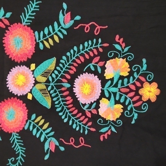 Umgee S/M Kimono Floral Embroidered Duster cardigan Boho lagenlook - Picture 8 of 10